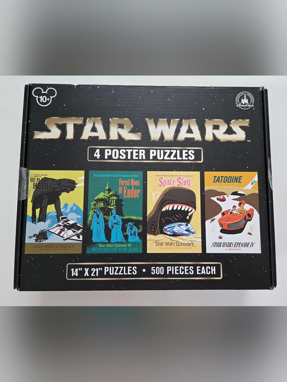 NEW Disney Parks Star Wars 4 Poster Puzzles Trilogy 14" X 21" Puzzles 500 PCS